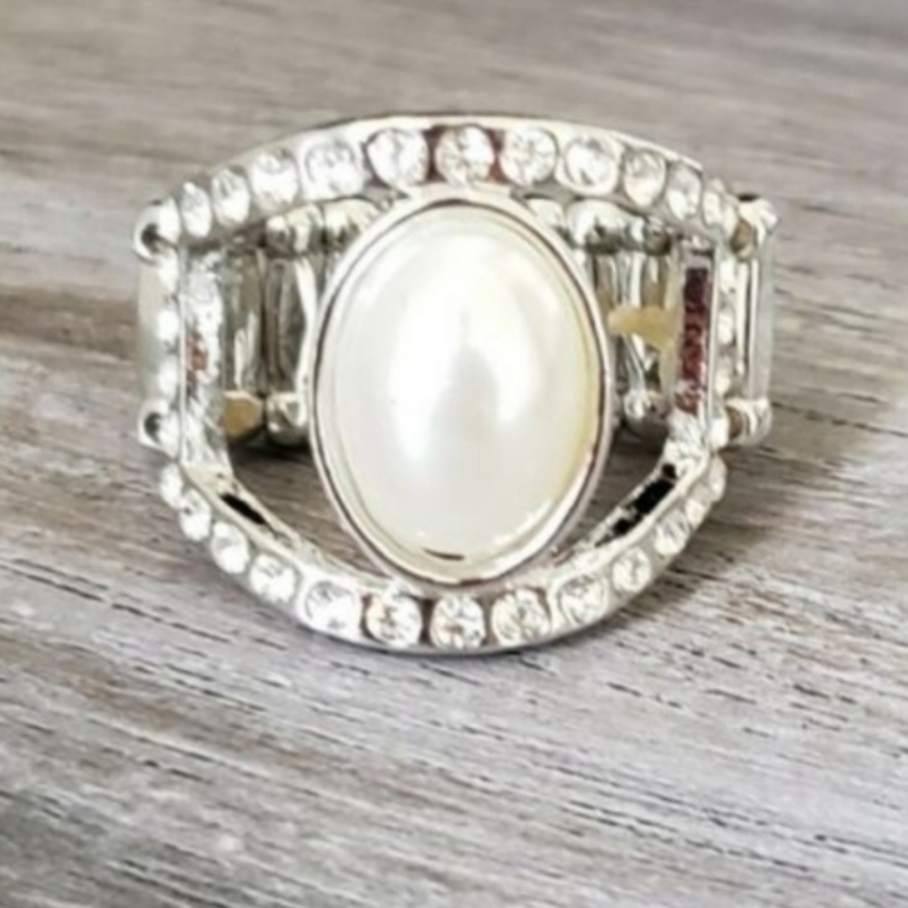 pearl white ring